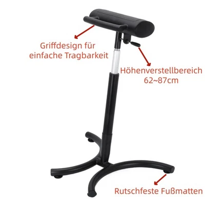 Stehhocker Ergonomisch Höhenverstellbar Stehhilfe Hocker Stehstuhl - Bild 1 von 4