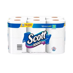 White Toilet Tissue (1000-Sheet 12 Rolls per Pack) (2-Pack) - Picture 1 of 2