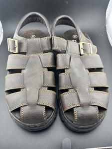 River Rapids Sz-11 Chunky Platform Fisherman Sandals Brown Excellent Condition - Picture 1 of 8