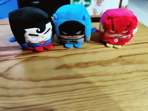 3 Kawaii Cubes Series 1 ~ Superman, Batman, The Flash Plush Cube - Picture 1 of 3