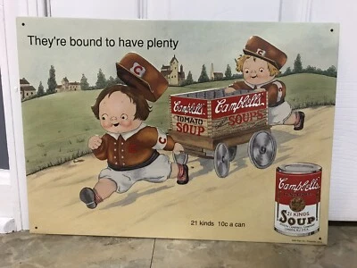 Campbell Kids Nostalgic Tin Signs No. 16 "Bound To Have Plenty" 1993 Limited Ed. - Image 1 of 3