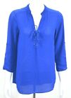 American Dream blue women's top size small RN#125484  100% polyester