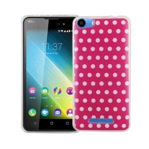 Etui na telefon komórkowy do Wiko Lenny 2 Polka Dot Pink Pokrowiec Cover Motyw Slim TPU Etui - Zdjęcie 1 z 2