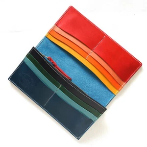 Leather 蛸 謹 slim long wallet TYPE-L- crazy pattern leather wallet - Bild 1 von 3