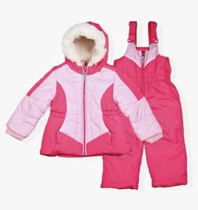 Arctic Quest Girl's Color Block Puffer Jacket & Ski Bib Snowsuit Set Size 18 Mo. - Picture 1 of 5