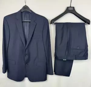 Brooks Brothers Regent Fit Wool 2 Piece Suit Windowpane Navy Size 42 R, 36 W - Picture 1 of 15