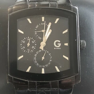 Guess Chronograph Tank Watch MENS NEW BATTERY - Picture 1 of 9