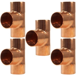Appli Parts AP-T138B5 1-3/8in Wrot Copper Tee CxCxC connections for refrigeratio - Picture 1 of 7
