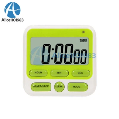 Большой цифровой кухонный кулинарный таймер с ЖК-дисплеем обратный отсчет часы громкий будильник магнитный - Изображение 1 из 4