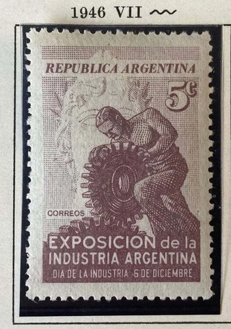 ARGENTINA 1946 Industrial Exhibition SC# 559 MH Cover