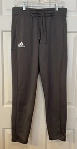 Adidas Gray Sweatpants Adult Sz M Aeroready Zip Pocket & Bottom , Cotton - Picture 1 of 3