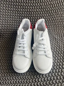NEW New Endostar White Faux Leather Sneakers Shoes Men Size 12.5 - Picture 1 of 14
