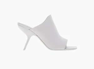 Ferragamo Era 85 mm Lammfell Pantoletten, weiß - Einzelhandel $ 1090 - Bild 1 von 6