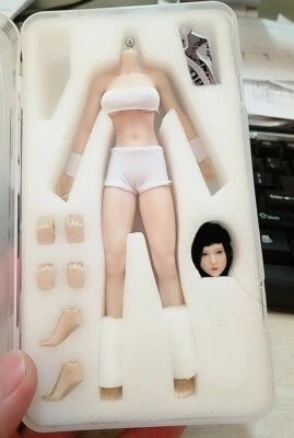 Figura de acción TBLeague 1/12 cuerpo femenino piel pálida muñeca flexible de 6" PHMB2018-T01A Foto 1 de 4