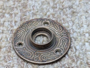 2 1/8" Antique Ornate Brass Rosette Escutcheon For Door Knob Door Hardware - Picture 1 of 8