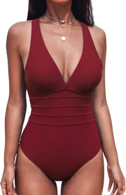 Damen Bauchweg Badeanzug Einteilig Figurformend Schlankheits Bademode 1025-wI - Bild 1 von 4