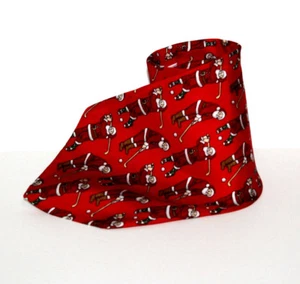 Hallmark MMG Mens Silk Necktie Red White Christmas Golfing Santas 55" x 4" - Picture 1 of 3