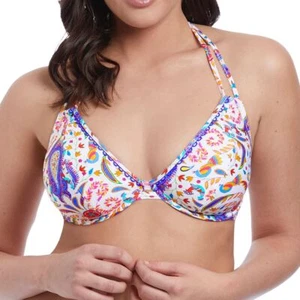 Freya Swimwear Indio Bandless Underwired Halter Bikini Top Paisley 6642 - Picture 1 of 2
