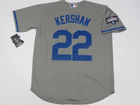 Clayton Kershaw #22 Los Angeles Dodgers 2020 World Series Champions Jersey Gray Cover