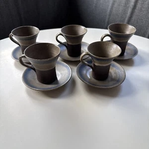 Set 5 tazzine da caffè + piattini Thomas Toft MCM Danimarca ceramica moderna Demitasse - Foto 1 di 24