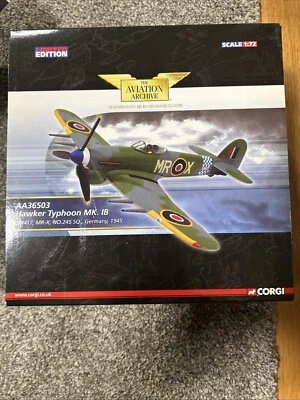 1/72 CORGI ARCHIVO DE AVIACIÓN HAWKER TYPHOON MK.IB NO.245 SQN ALEMANIA SEGUNDA GUERRA MUNDIAL AA36503 Foto 1 de 4