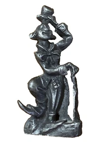 PELTRO Zinn Clown kippt seinen Hut Figur Miniaturfigur 3" Made in Italy - Bild 1 von 12