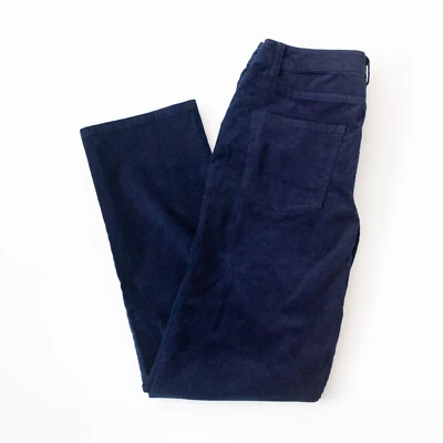 Pantalones al tobillo Coldwater Creek tiro medio pierna recta pana en azul marino 6 Foto 1 de 4