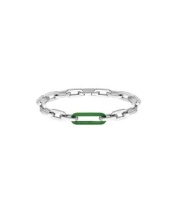 Lacoste 2040103 Jewelry Ensemble Men's Stainless Steel and Green Silicone - Picture 1 of 3