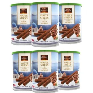 Feiny Biscuits Waffelröllchen: 6x 400g, Kakao-Haselnusscreme - Bild 1 von 1