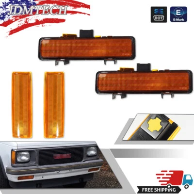 All Amber Front Corner + Turn Signal Lights for 83-94 Chevy Blazer & 82-93 S10 - Image 1 of 4
