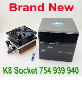 AMD Sockel 754 939 940 K8 CPU Lüfter 3 Pins (ganz Kupfer Kühlkörper) - Bild 1 von 3