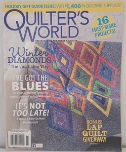 Quilters World Winter Diamonds The Log Cabin Way January 2019 - Picture 1 of 3