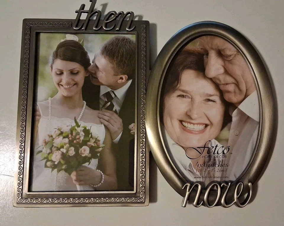 Marco de fotos Fetco entonces y ahora para aniversario Foto 1 de 4