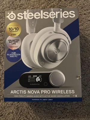 Steelseries Arctis Nova Pro Playstation Gaming Headset Wireless Over Ear White 3 - Image 1 of 4
