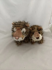 Webkinz Ganz Tiger 9” Plush Fuzzy Brown Black Striped And Small Leopard NO CODES - Picture 1 of 9
