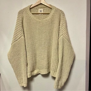 Suéter grueso tejido natural cuello redondo Rip Curl para mujer talla grande” - Imagen 1 de 5