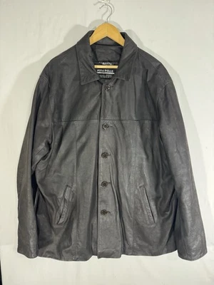 Abrigo Vera Pelle Forrado Cuero Negro Hombre Sin Talla Rage Medidas 44 Hecho en Italia Foto 1 de 4