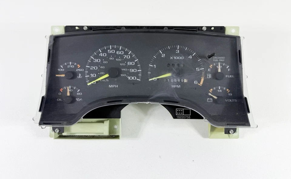 Cuadro de instrumentos velocímetro Chevy S10 Blazer GMC Jimmy 1995-1997 210 k millas Foto 1 de 4