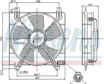 Ventilateur de radiateur Ventilateur simple 85353 NISSENS pour CHEVROLET DAEWOO - Photo 1/4