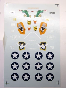 SuperScale Decal Sheet 1:48 Scale 49th Fighter Group P-40E's Reynolds Irvin etc - Picture 1 of 3
