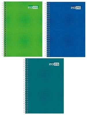 RIDO-IDÉ Ridoide 2026 Buchkalender futura 2 Ring A5 Grafik z.B.7021007016 blau/grün/petro