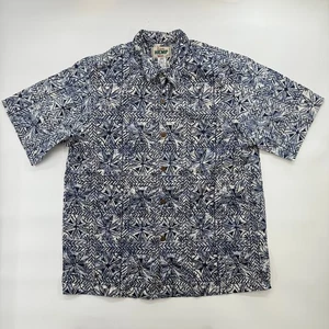 Vintage Island Hemp Wear Hawaiian Shirt Made in Hawaii L Hemp Cotton Aloha - Picture 1 of 6