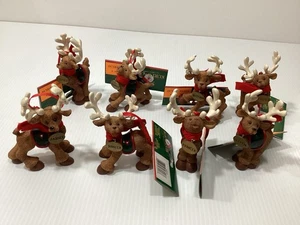 Santa’s (8) Reindeer All KURT ADLER CHRISTMAS ORNAMENTS ALL NEW!!! - Picture 1 of 5