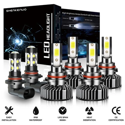 For Cadillac CTS 2003 - 2007 Combo LED Headlights High/Low + Fog light Bulbs Kit Foto 1 de 4