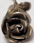 C0555 - Solider kleiner floraler Silber Anhänger Rose Antikschmuck - 3,3 cm