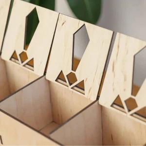 Wooden Tie Rack Bedroom Wardrobe Storage Display Box Wooden Handicraft Ornaments - Picture 1 of 8
