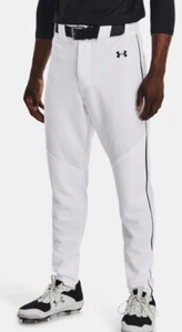 Under Armour Herren weiß schwarz paspeliert UA Utility Fit Erwachsene Baseballhose - Bild 1 von 7