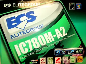 ECS Elitegroup IC780M-A2 Desktop ATX Motherboard. AMD770/SB710, AM3 NEW open box - Picture 1 of 4