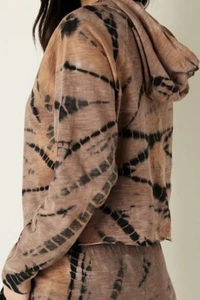 Victoria Secret PINK SUMMER LOUNGE Cotton ZIP-UP Hoodie Oslo Burst Tie Dye (XL) - Picture 1 of 6