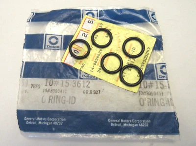 Nuevo de Lote Antiguo 1982-89 Chevy Olds Buick 442 IROC GTA GN SS AIRE ACONDICIONADO Manguera Junta Tórica Sello GM 3093411 Foto 1 de 4